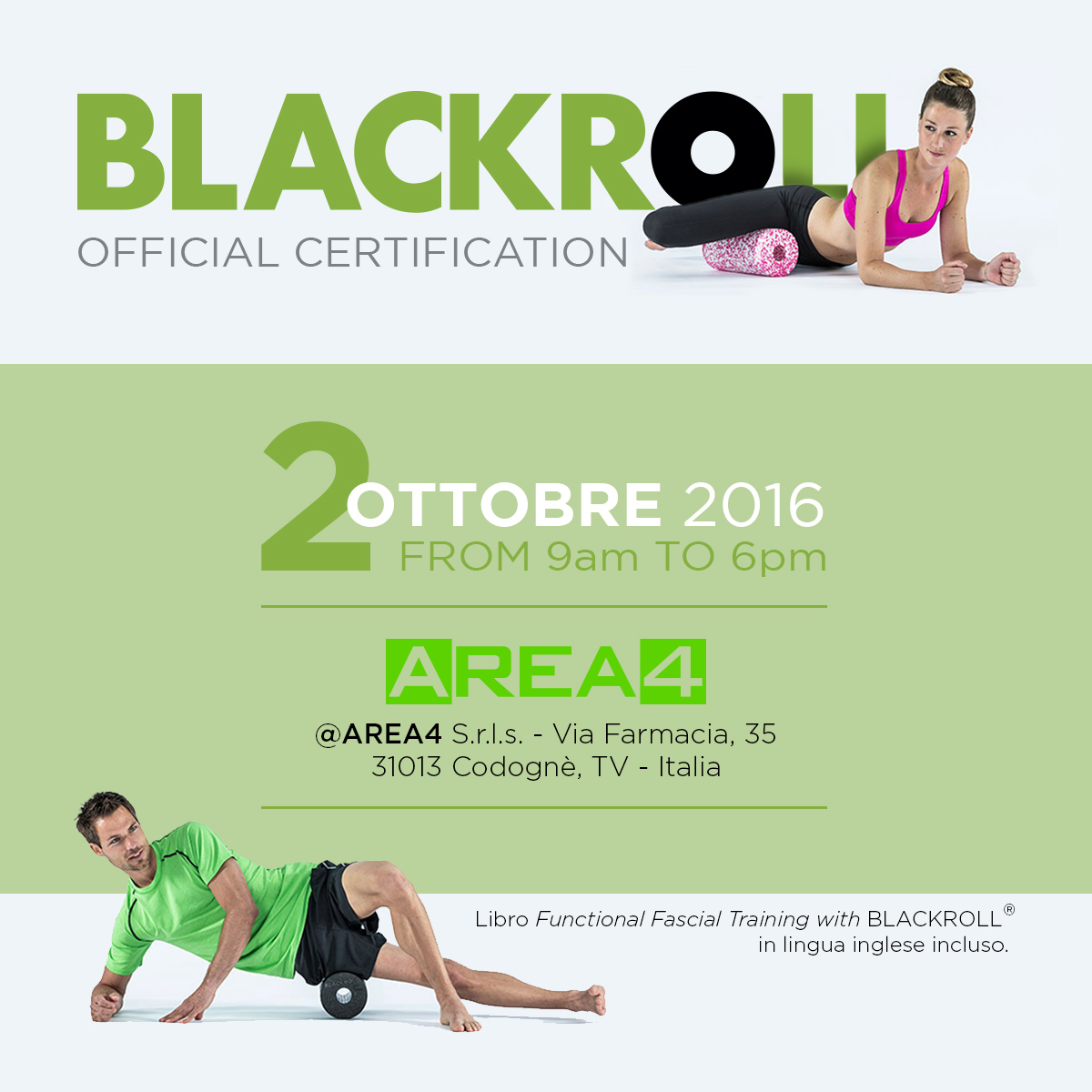 Corso Ufficiale con certificazione Trainer BLACKROLL - Conegliano