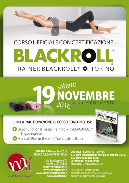 Corso Ufficiale con certificazione Trainer BLACKROLL - Torino