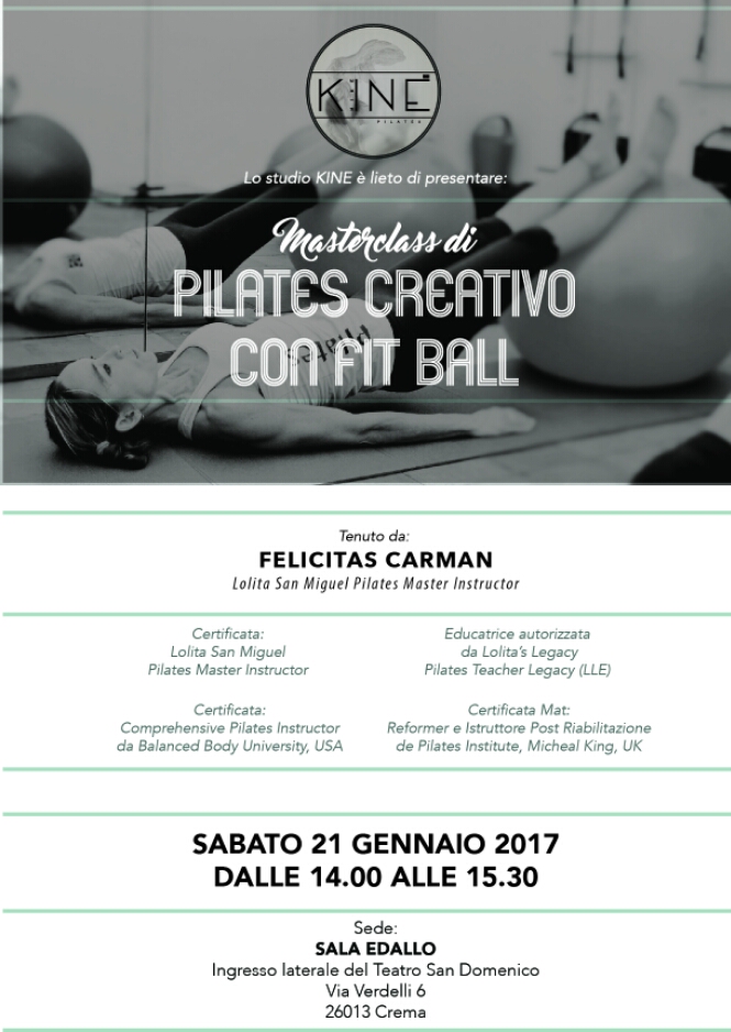 MASTER CLASS FIT BALL tenuto da Felicitas Carman