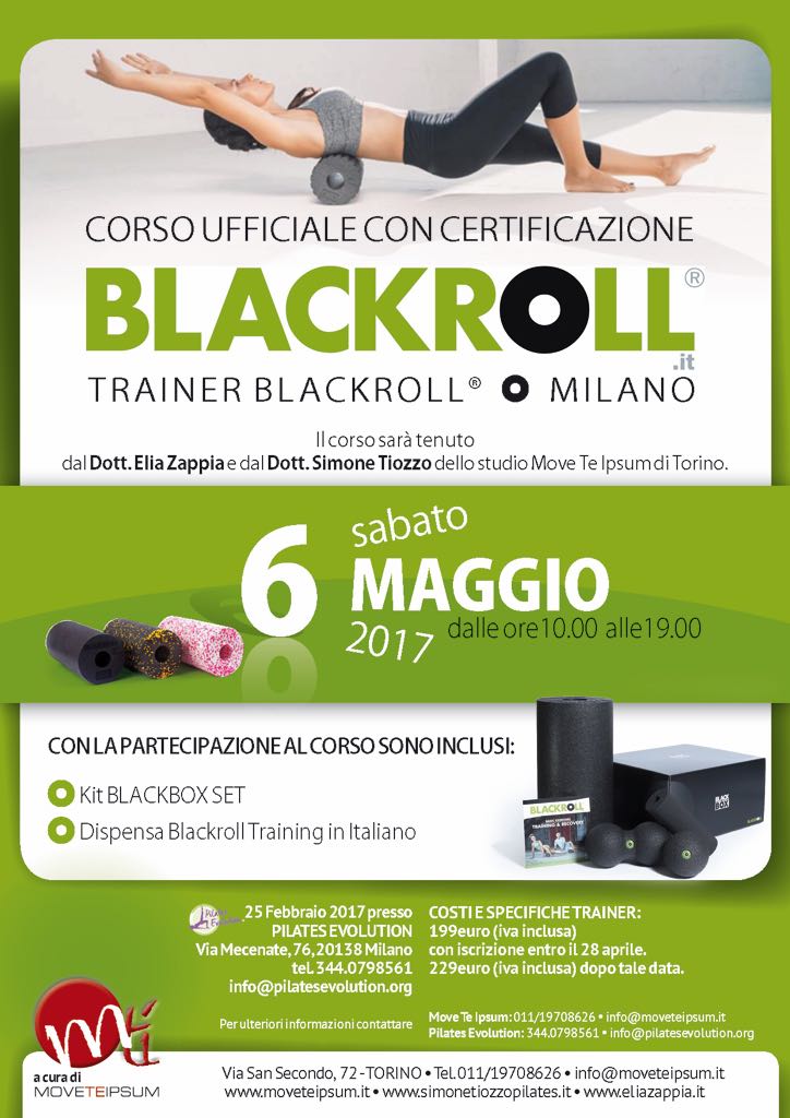 Corso ufficiale con certificazione trainer blackroll 