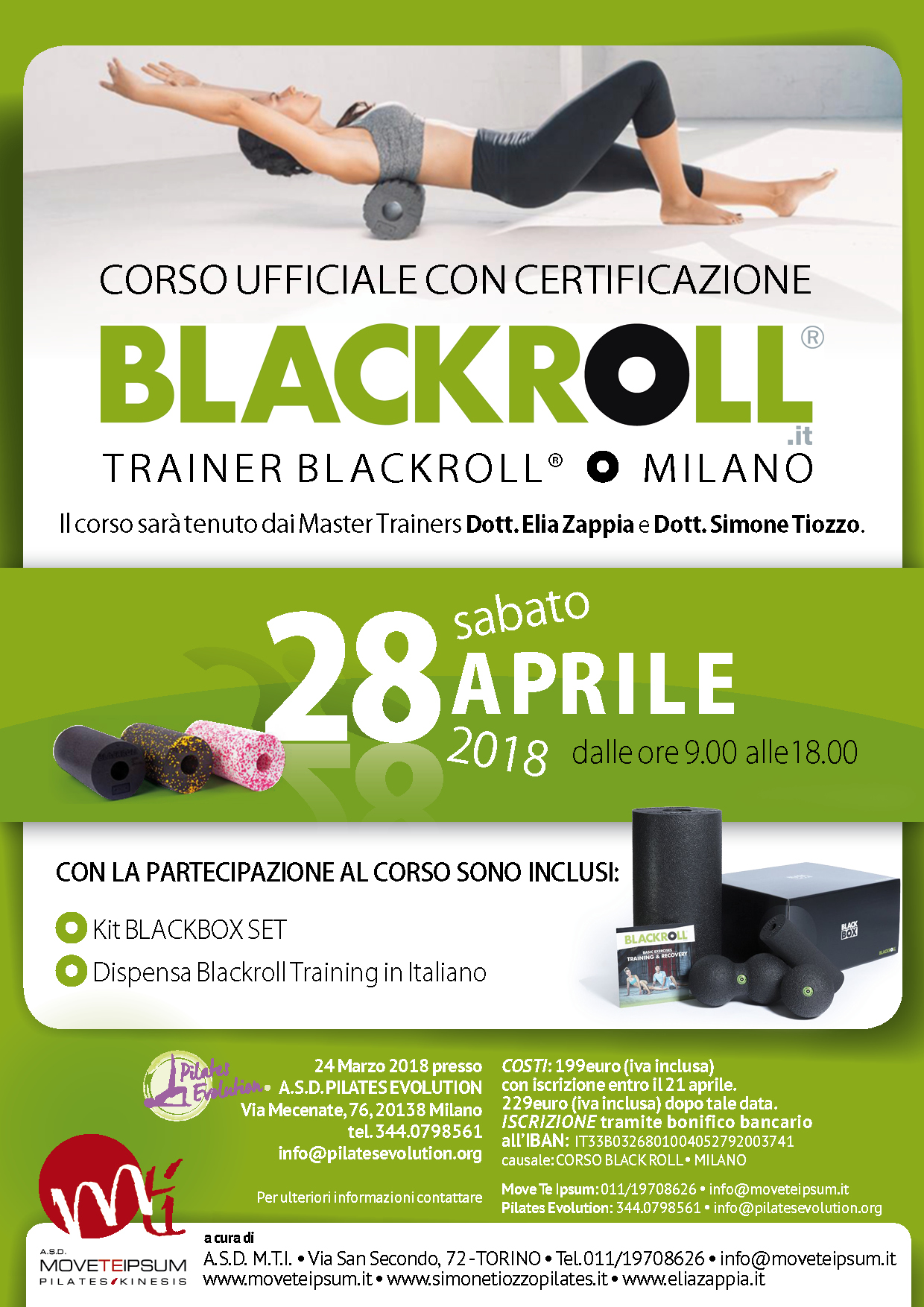 Corso Ufficiale con certificazione Trainer BLACKROLL - Milano