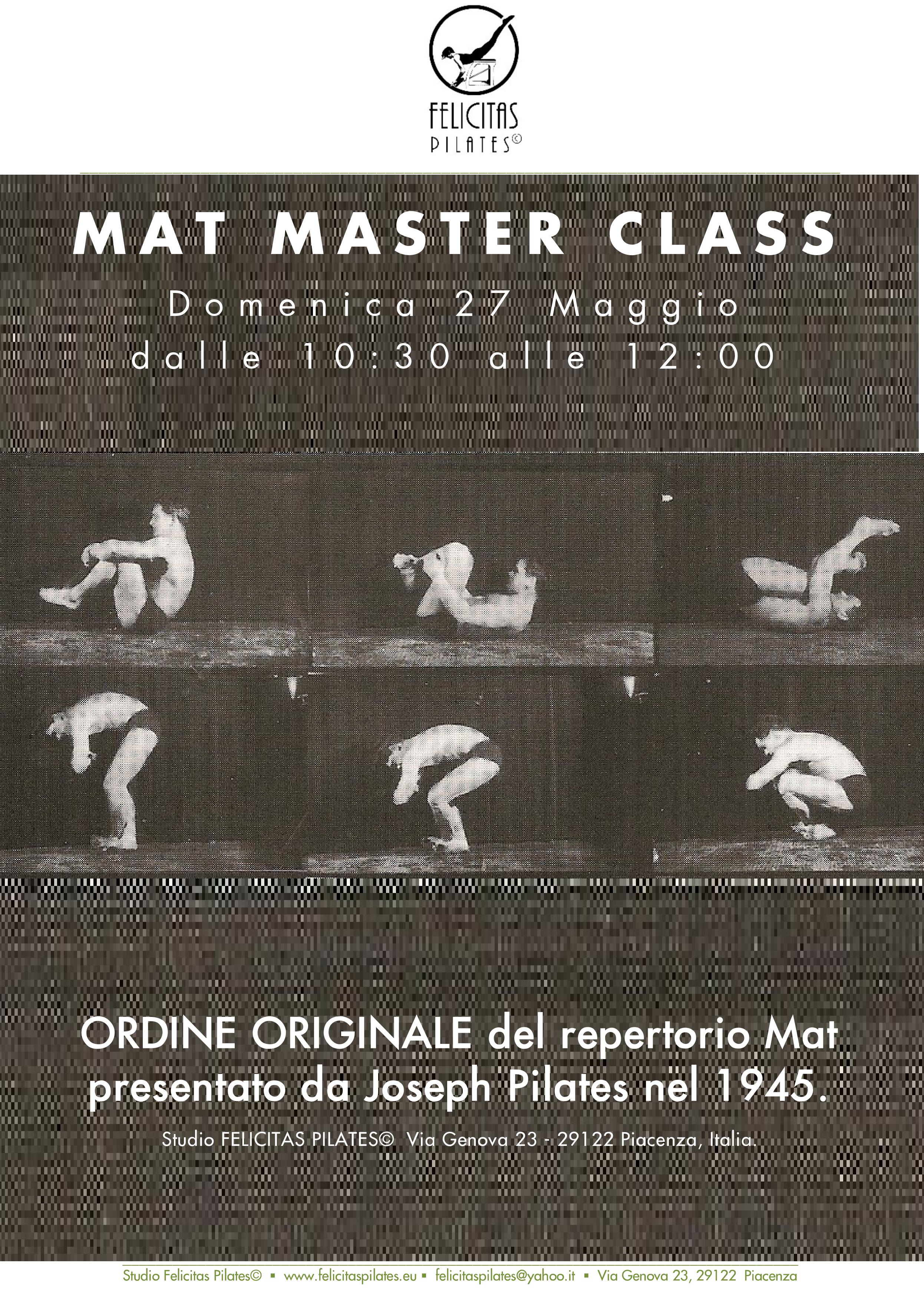 MAT MASTER CLASS : ORDINE ORIGINALE! 