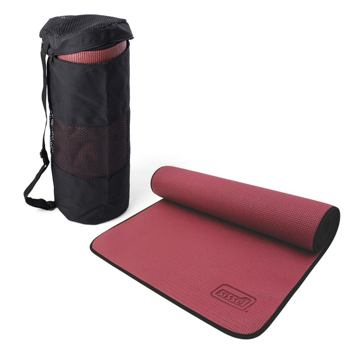 Kit Borsa o Cinghia + Materassino Pilates Yoga Fitness 0,6 cm SISSEL 