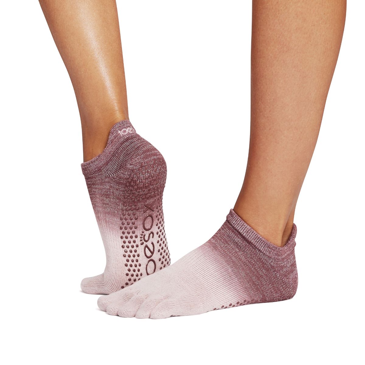 TOESOX Calzini antiscivolo con dita, bassi