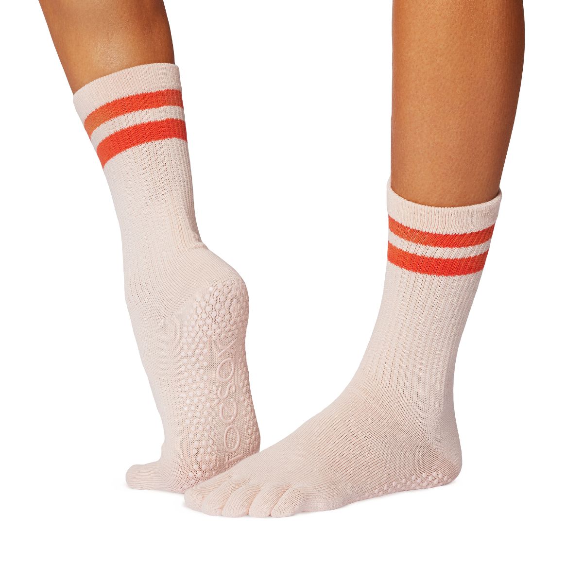 TOESOX calzini antiscivolo con dita ALTI/POLPACCIO