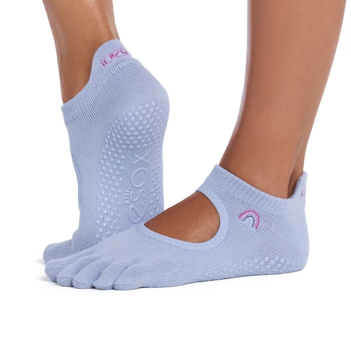 TOESOX calzini antiscivolo con dita CON APERTURA
